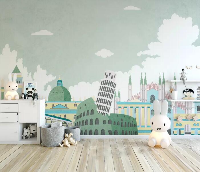3D Colored Castle 396 Wall Murals Wallpaper AJ Wallpaper 2