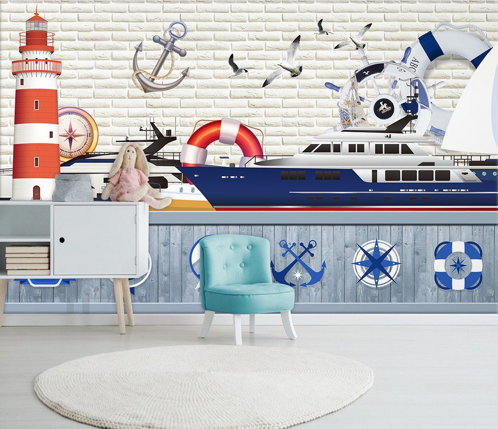 3D Ship 825 Wall Murals Wallpaper AJ Wallpaper 2