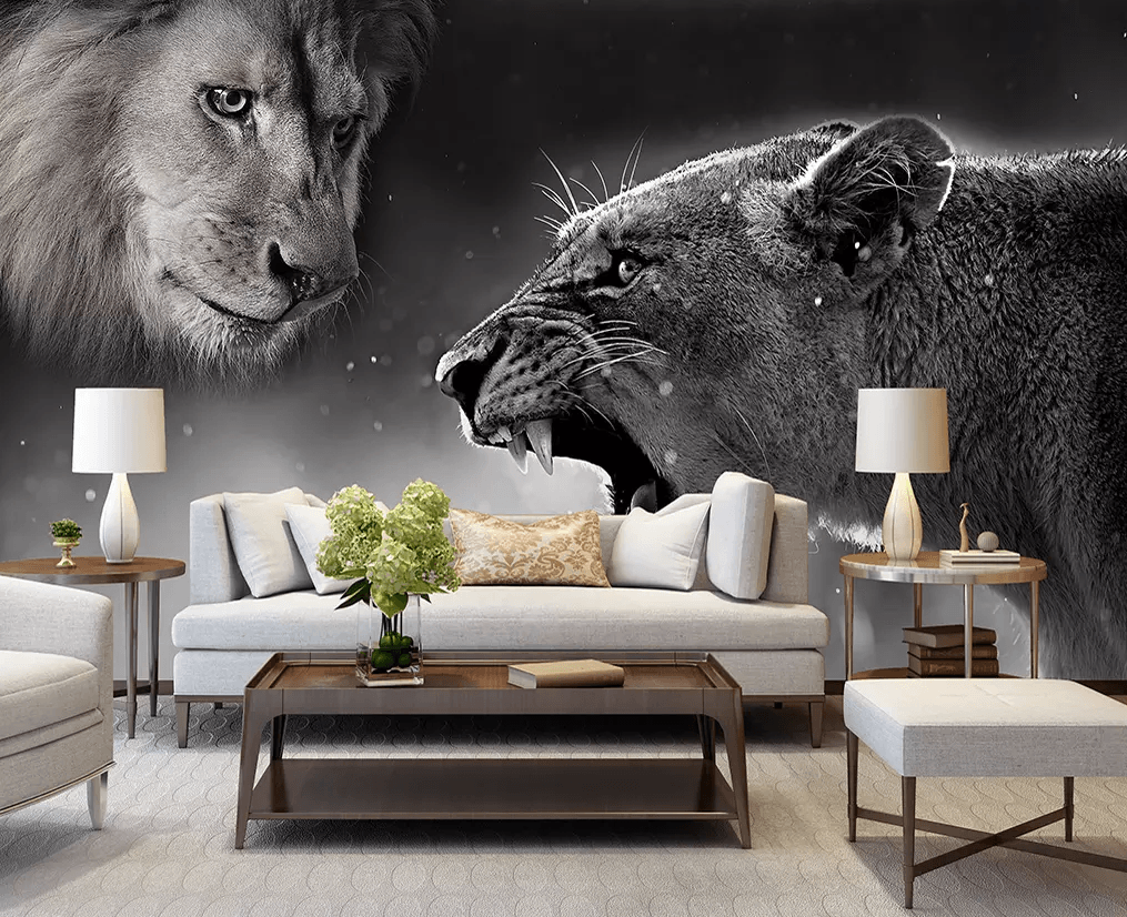 3D Ferocious Lion 345 Wallpaper AJ Wallpaper 2