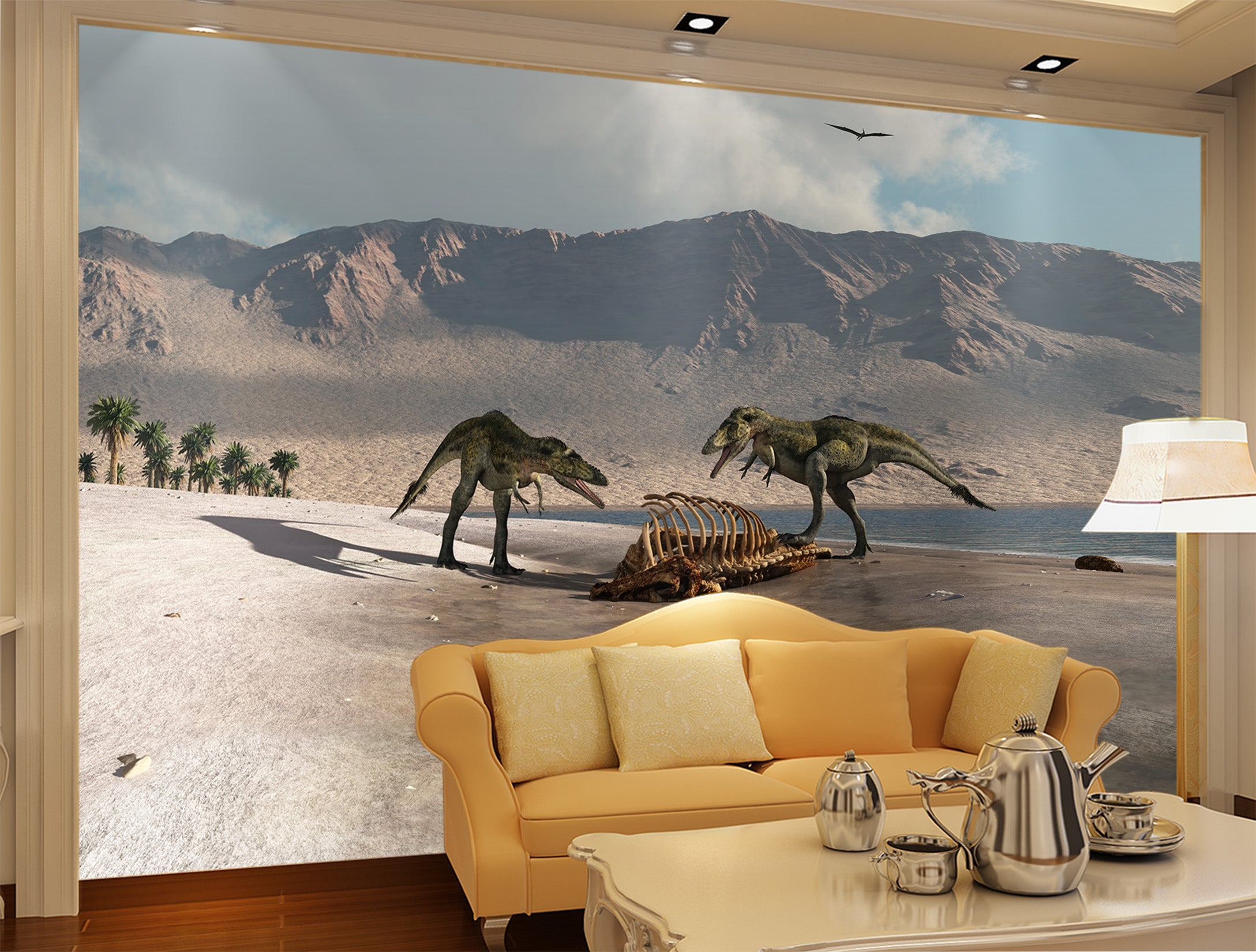 3D Dinosaur World 046 Wall Murals Wallpaper AJ Wallpaper 2