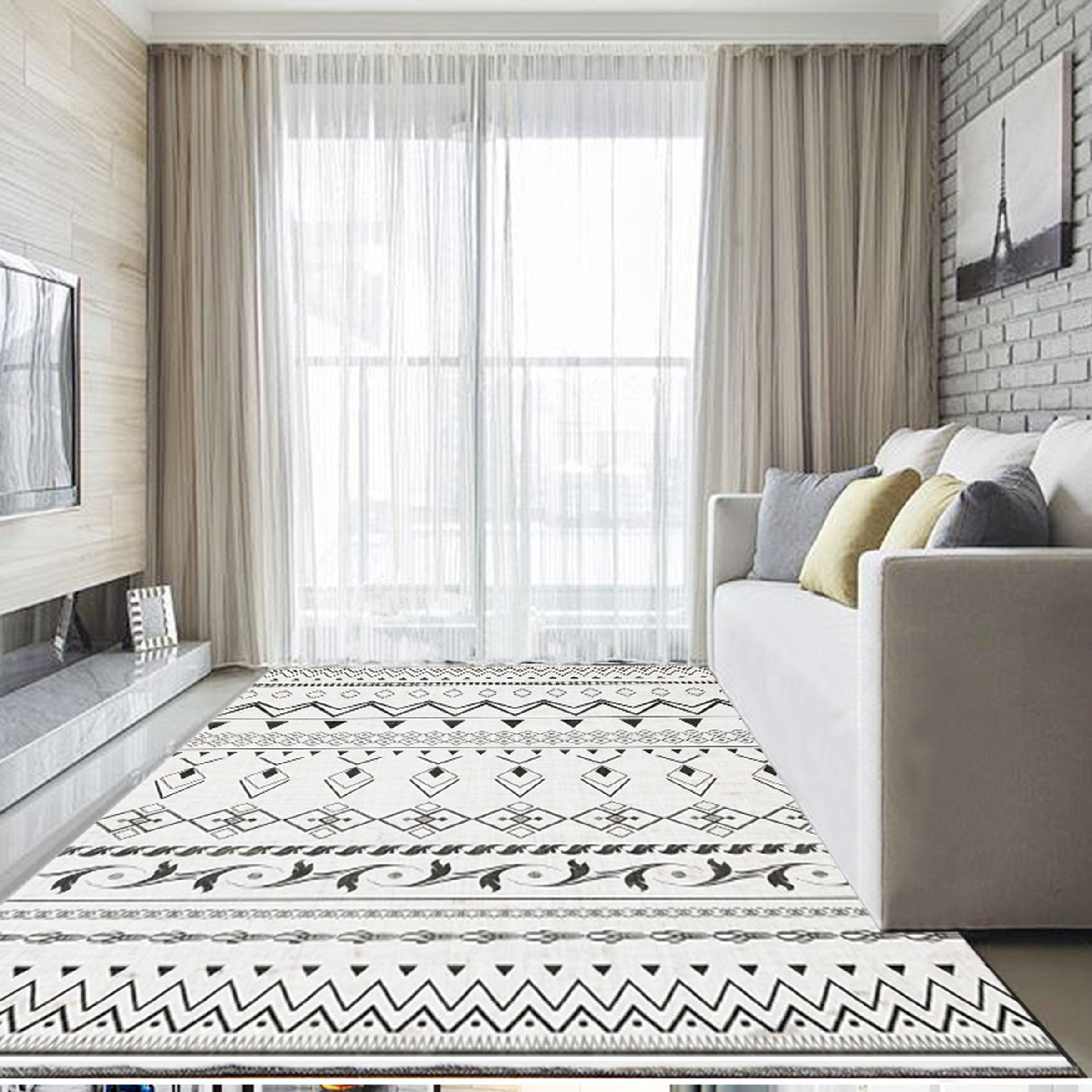 3D Black Pattern WG290 Non Slip Rug Mat Mat AJ Creativity Home