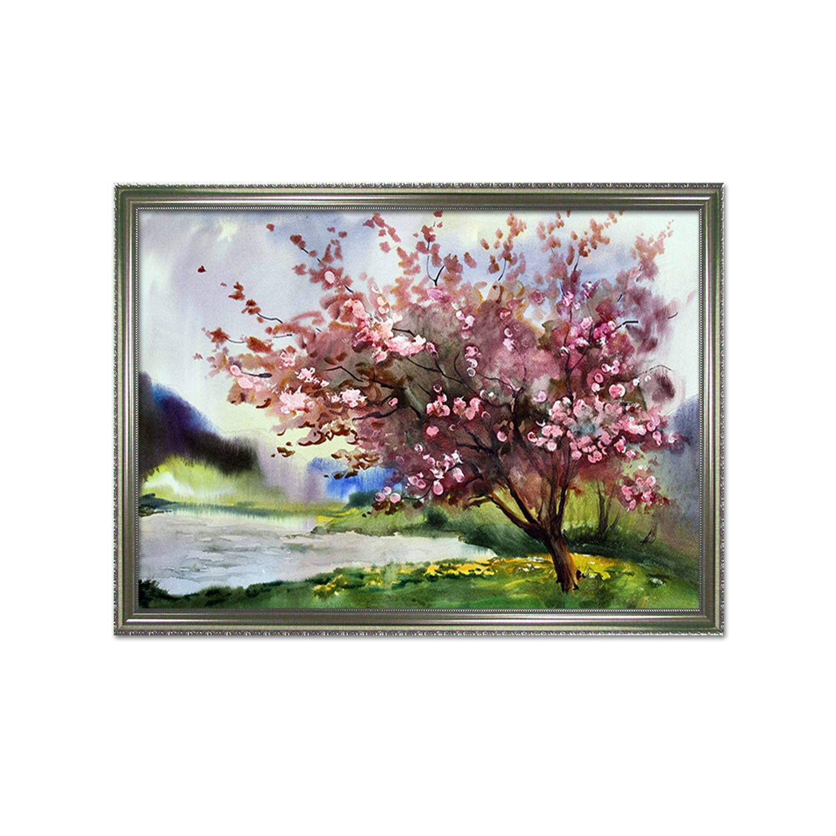3D Tree Blossom 171 Fake Framed Print Painting Wallpaper AJ Creativity Home
