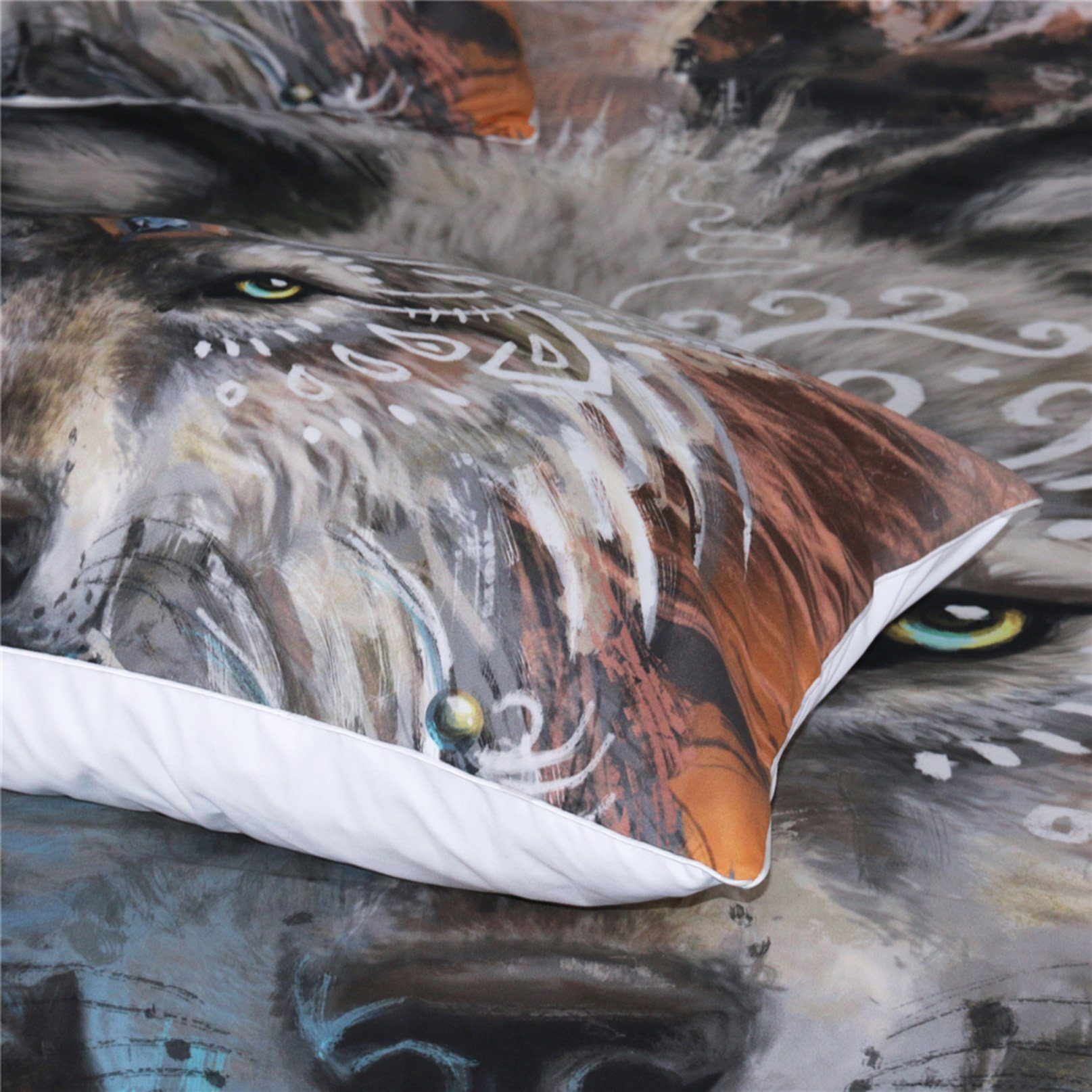3D Wolf Warrior 164 Bed Pillowcases Quilt Wallpaper AJ Wallpaper