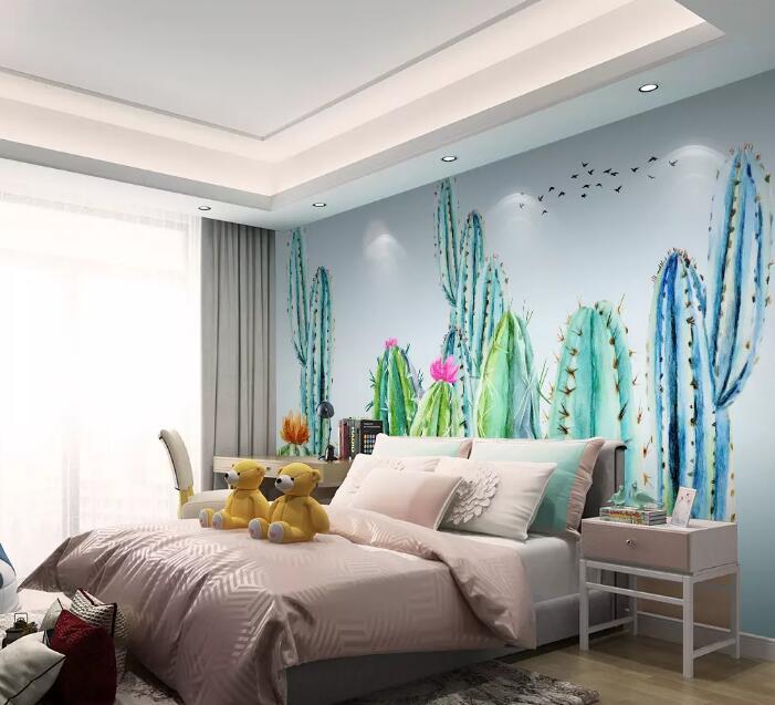 3D Cactus 1009 Wall Murals Wallpaper AJ Wallpaper 2