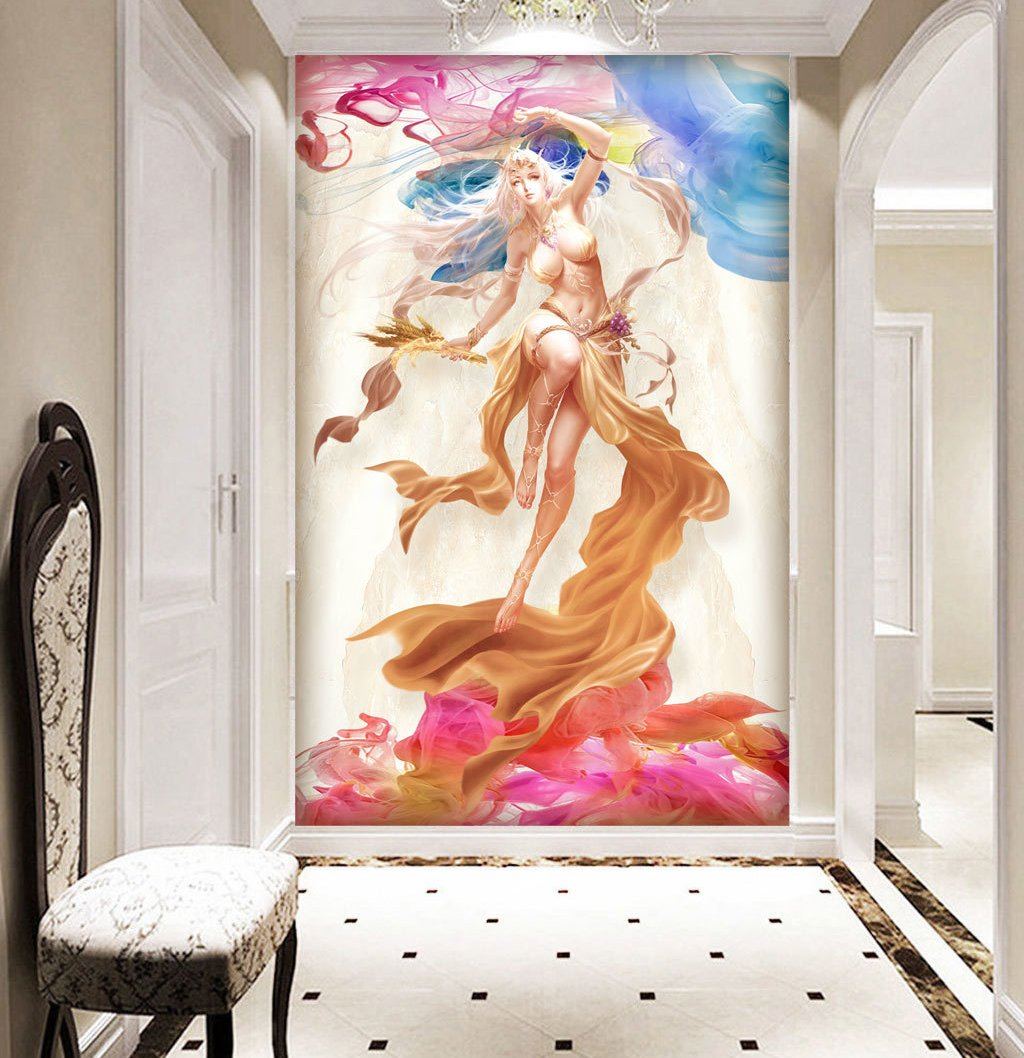 3D Lady Statue 655 Wall Murals Wallpaper AJ Wallpaper 2