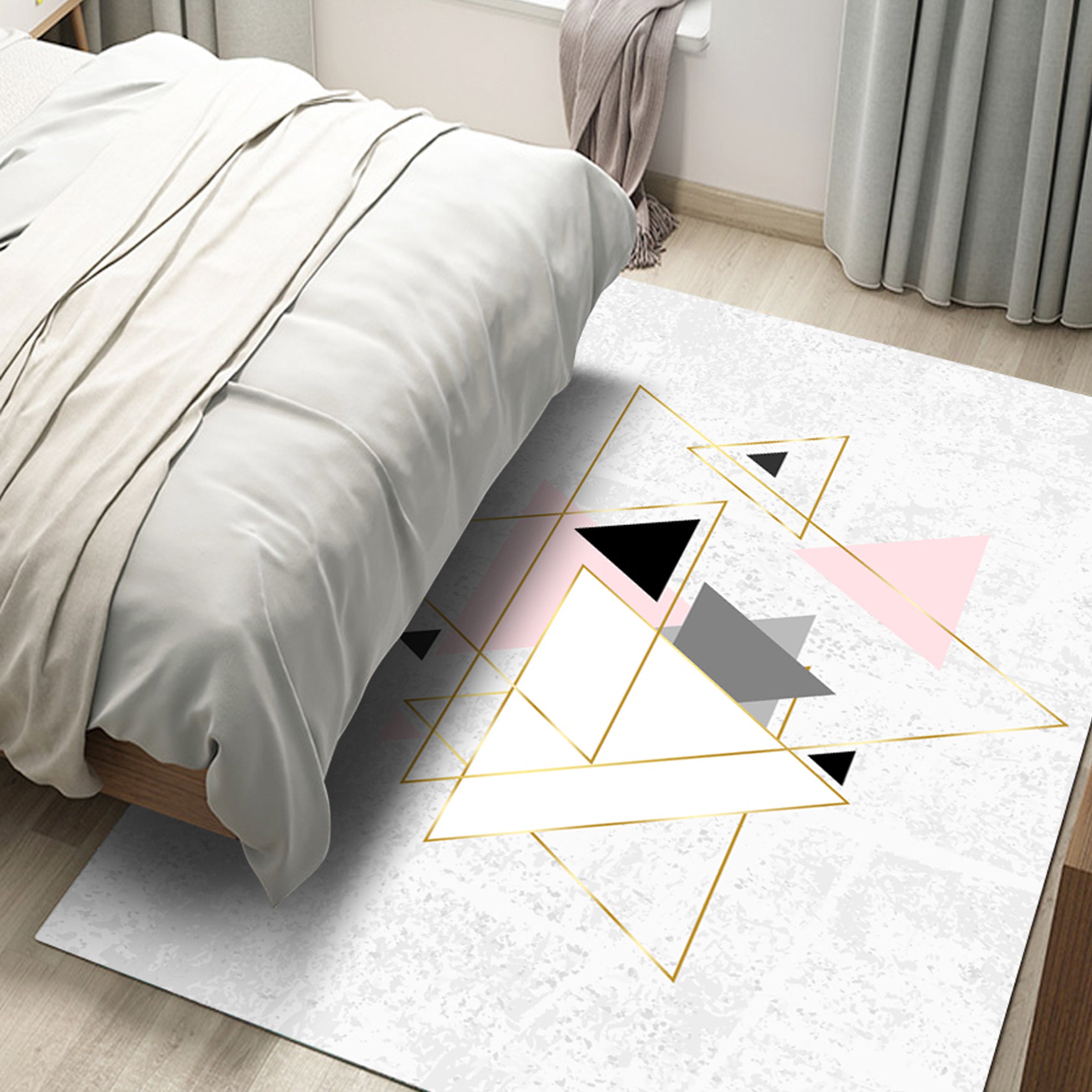 3D Colored Triangle WG251 Non Slip Rug Mat Mat AJ Creativity Home