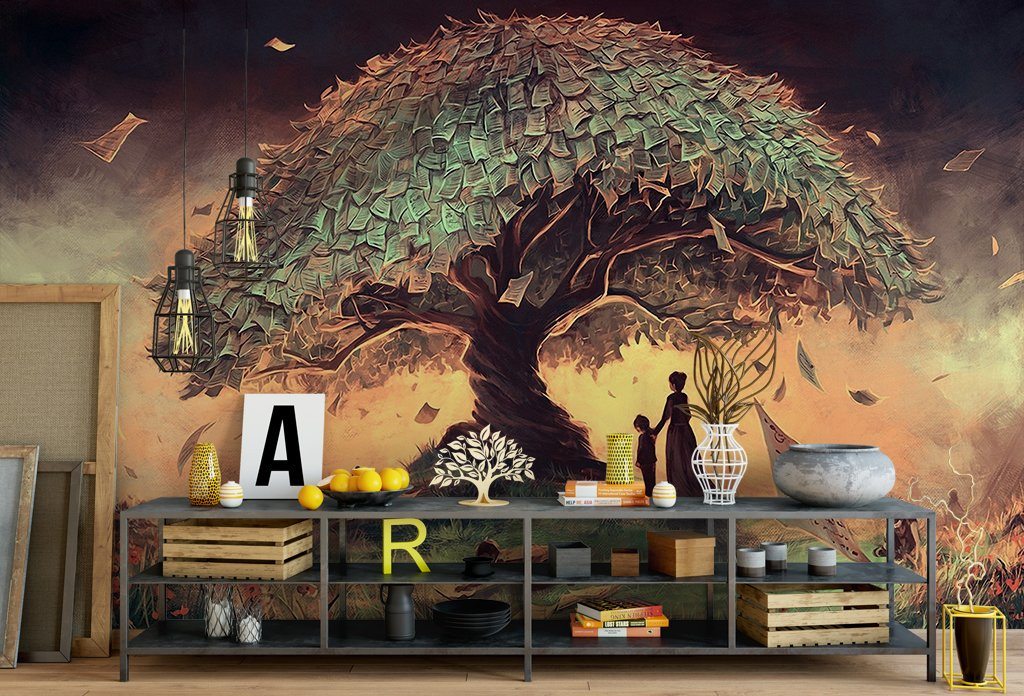 3D Night Tree 864 Wall Murals Wallpaper AJ Wallpaper 2