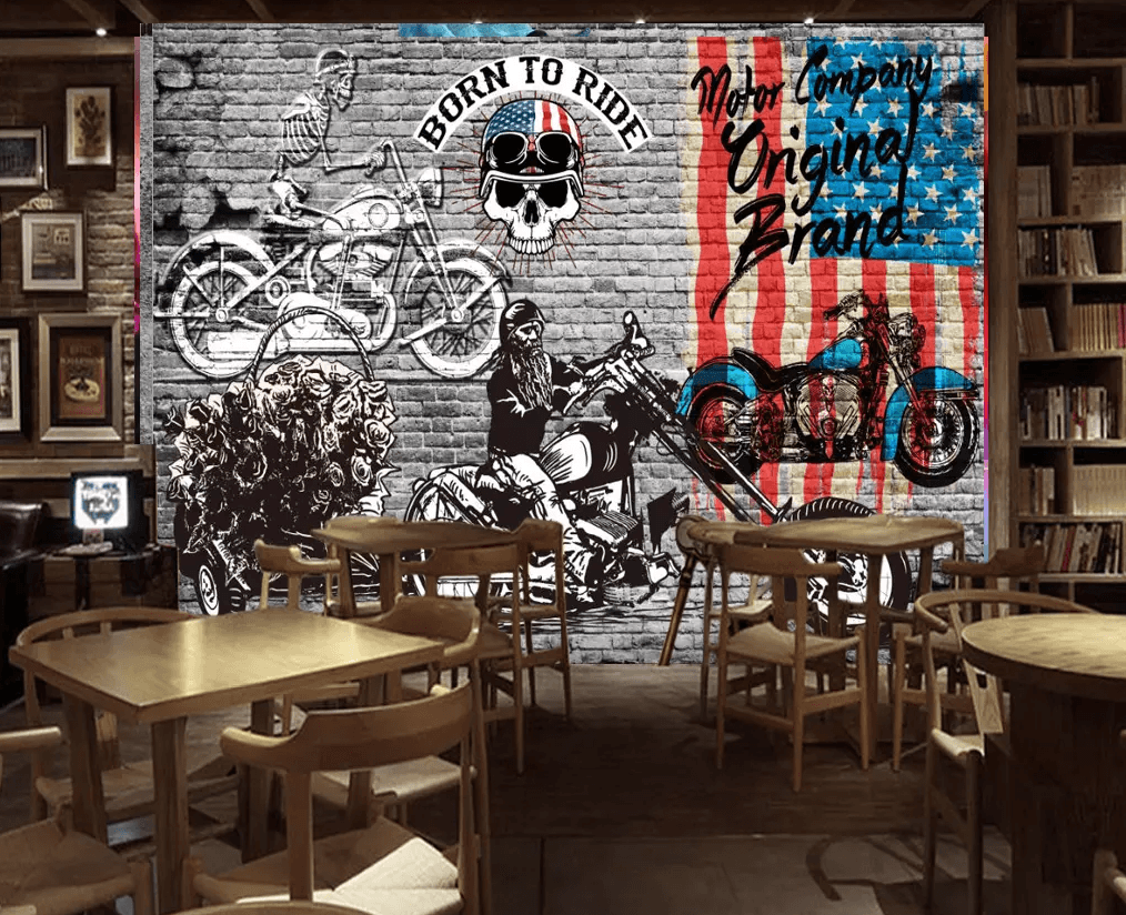 3D Old Man Motorcycle 323 Wallpaper AJ Wallpaper 2