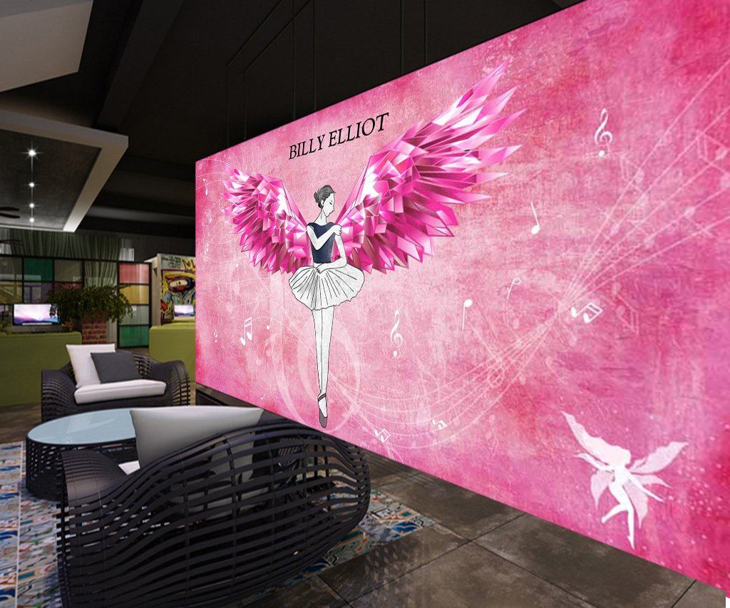 3D Pink Wings 590 Wall Murals Wallpaper AJ Wallpaper 2
