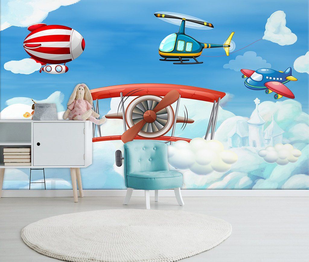 3D Aircraft 842 Wall Murals Wallpaper AJ Wallpaper 2