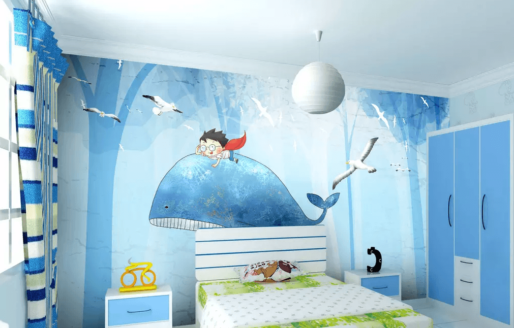 3D Whale Boy 189 Wallpaper AJ Wallpaper 2