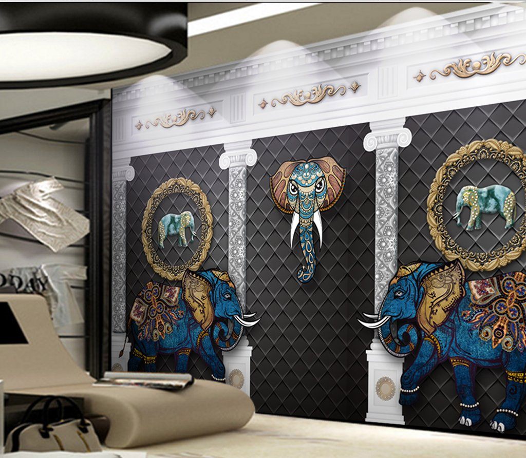 3D Elephant 812 Wall Murals Wallpaper AJ Wallpaper 2