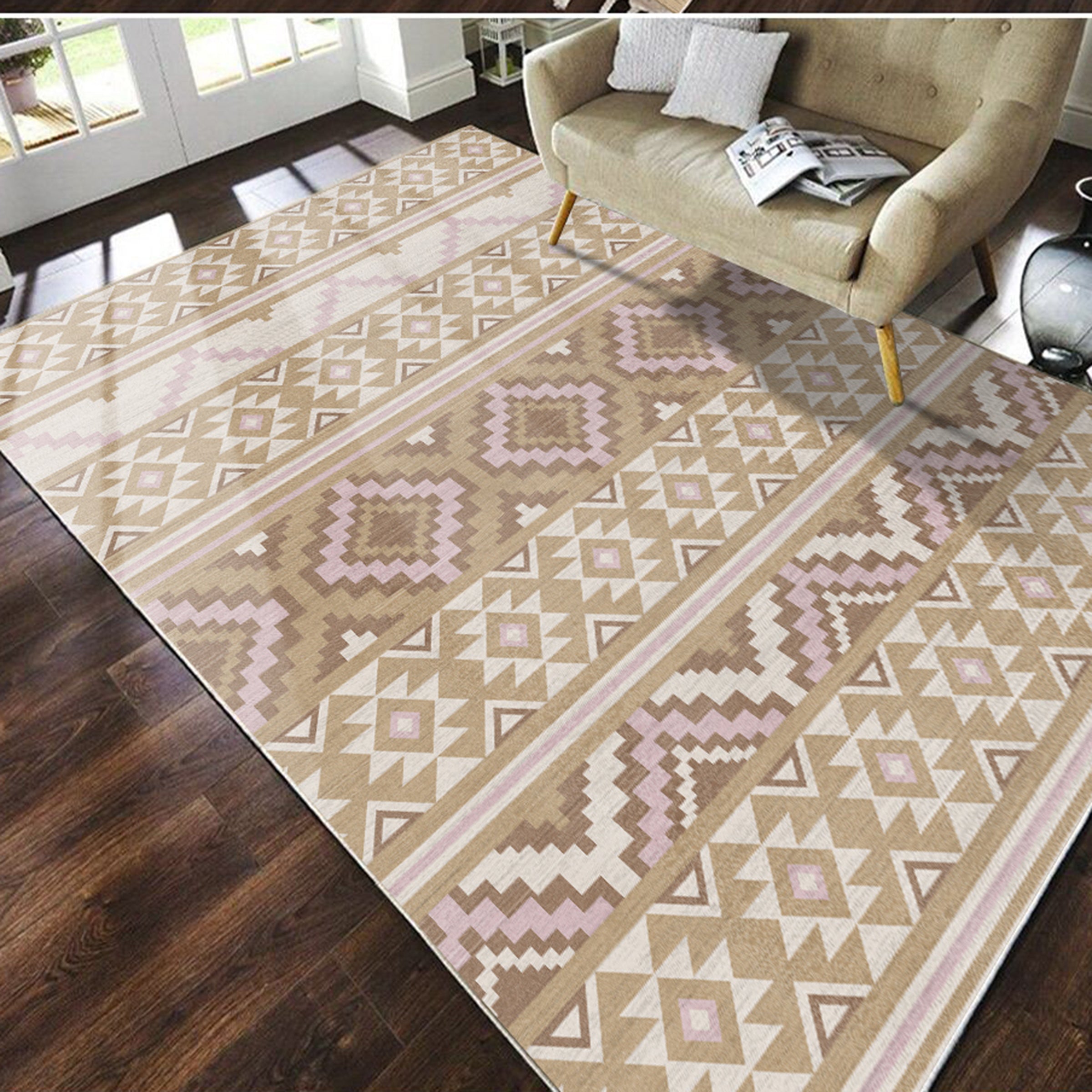3D Colored Geometric Pattern WG548 Non Slip Rug Mat Mat AJ Creativity Home