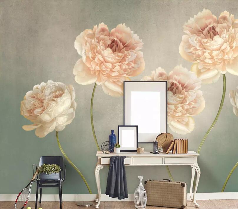 3D Pink Flowers 224 Wall Murals Wallpaper AJ Wallpaper 2