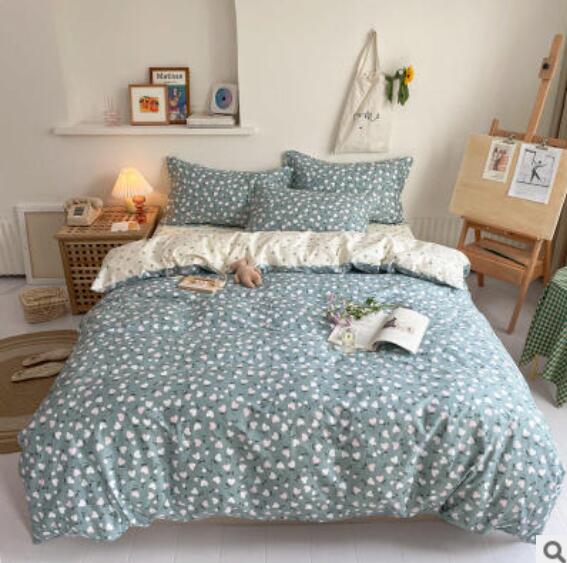 3D Blue Floral 16104 Bed Pillowcases Quilt