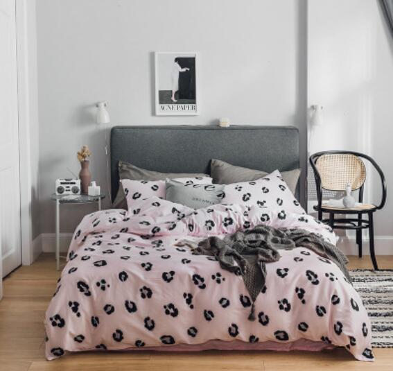 3D Pink Leopard 40127 Bed Pillowcases Quilt