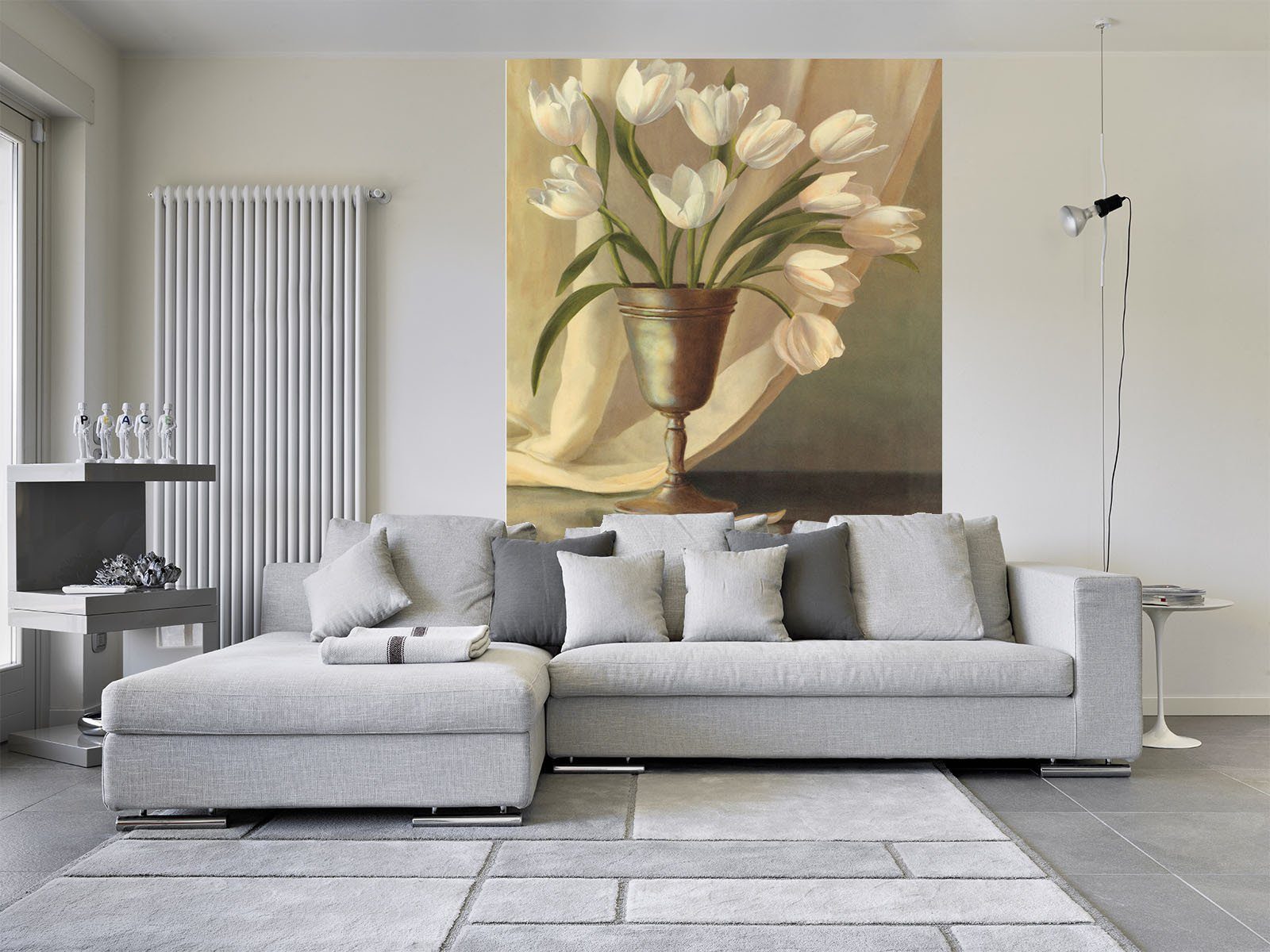 Pure White Tulips Wallpaper AJ Wallpaper