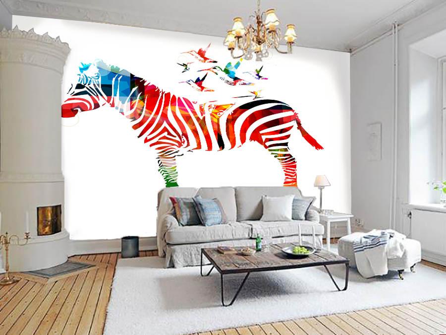 Colored Zebra Wallpaper AJ Wallpaper