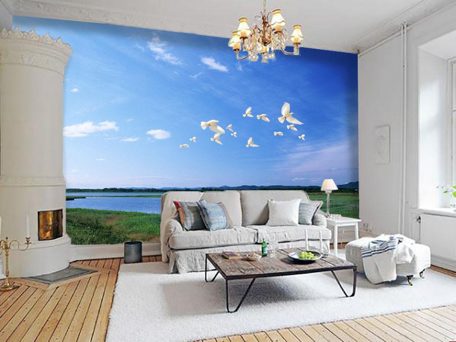 Flying White Doves Wallpaper AJ Wallpaper