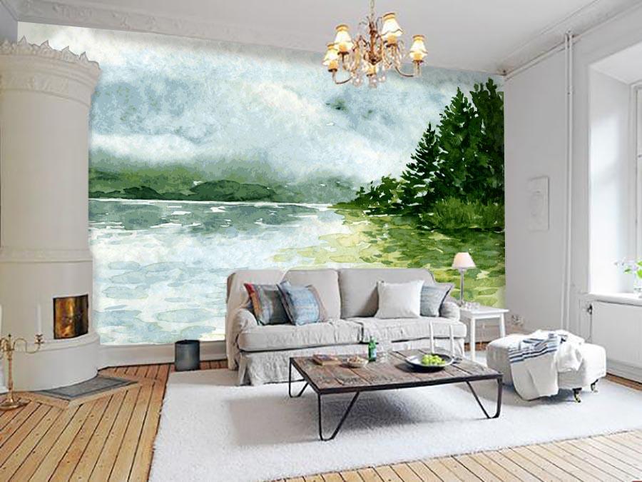 3D Lake Tree 131 Wallpaper AJ Wallpaper