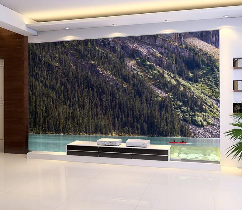 3D Plants Mountain River 293 Wallpaper AJ Wallpaper