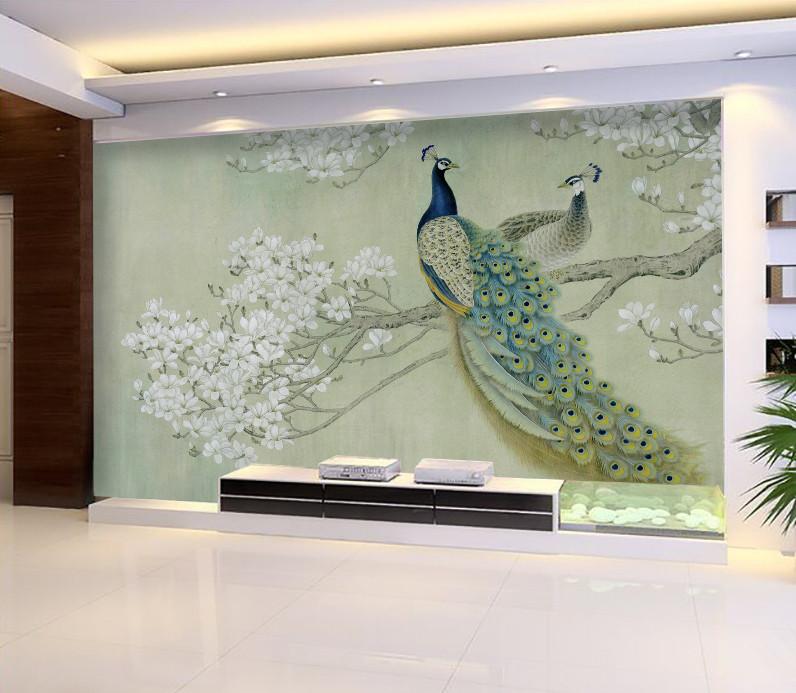 3D Pretty Peacock 033 Wallpaper AJ Wallpaper