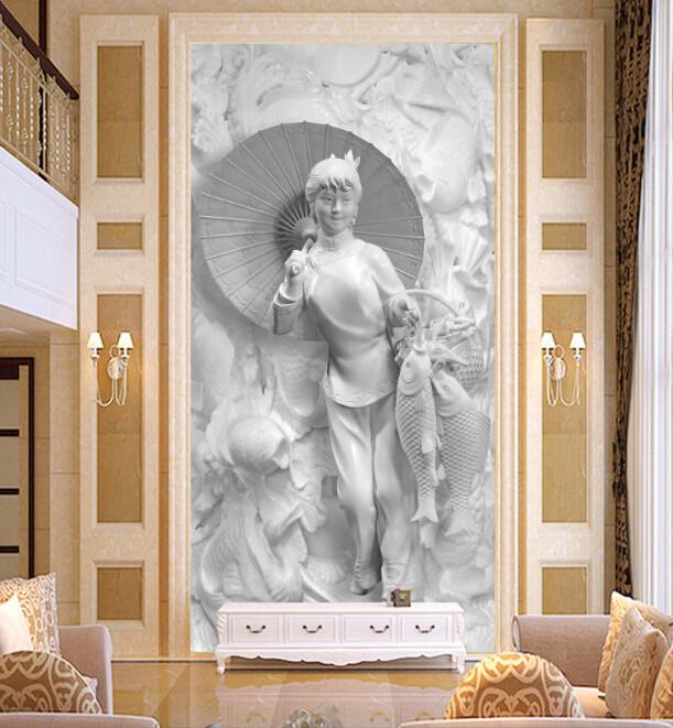 3D People Sculpture Wallpaper AJ Wallpaper 1