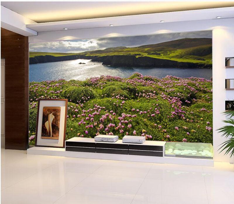 Lakeside Flowers Wallpaper AJ Wallpaper