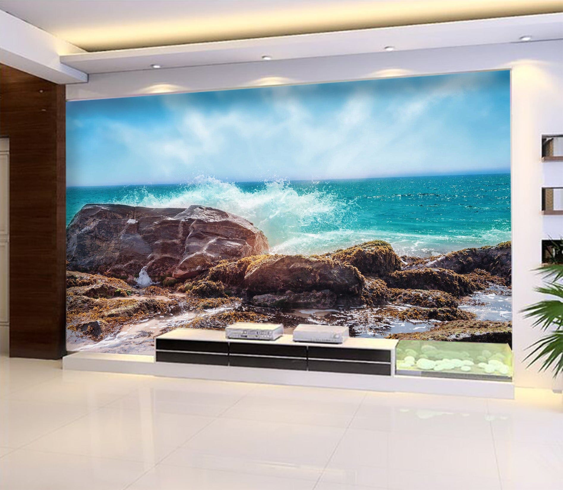 3D Sea Stones 1034 Wall Murals Wallpaper AJ Wallpaper 2