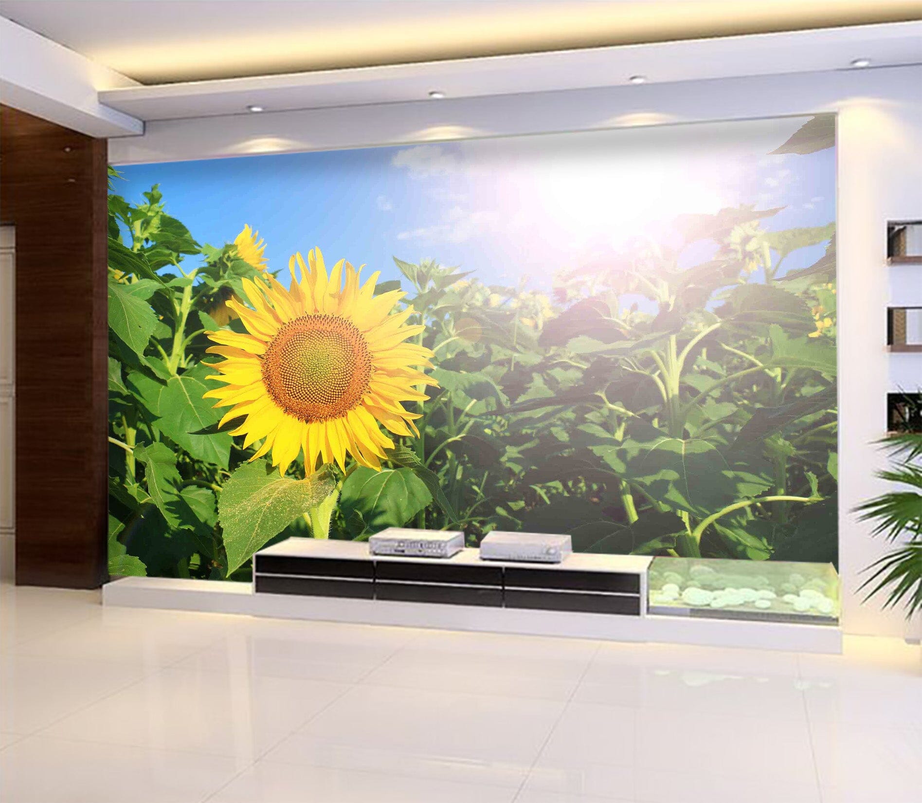 3D Sunflower 1024 Wall Murals Wallpaper AJ Wallpaper 2