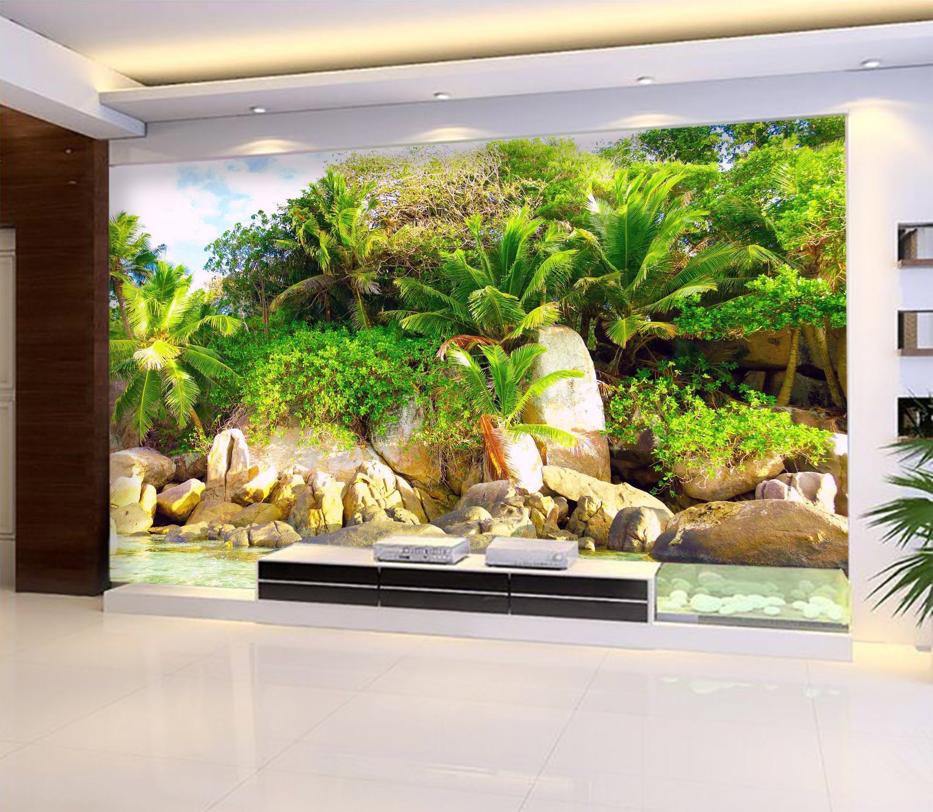 3D Stone Coconut 699 Wallpaper AJ Wallpaper