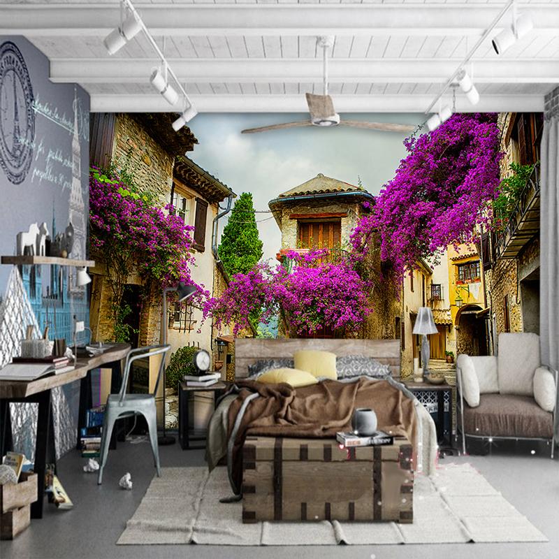 3D Alley Flowers 057 Wallpaper AJ Wallpaper