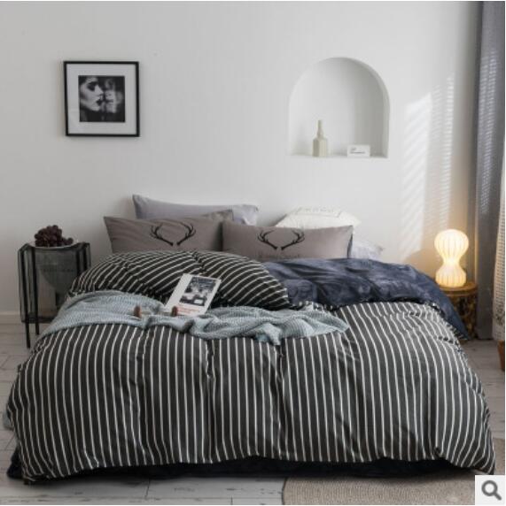 3D Black Vertical Stripes 30102 Bed Pillowcases Quilt
