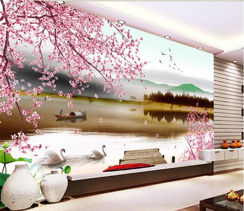 3D Cherry Flower Swallow 98 Wallpaper AJ Wallpaper