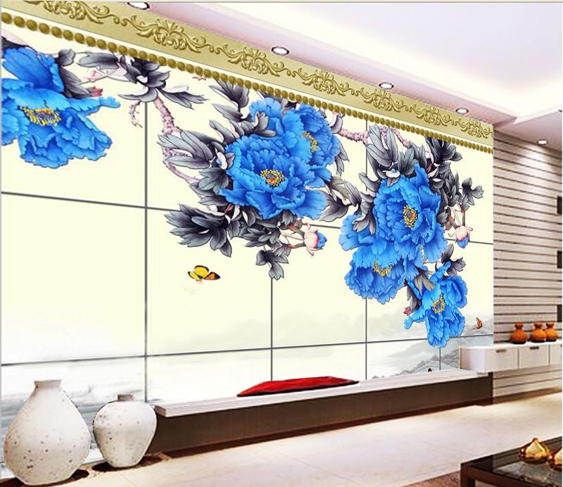 Elegant Blue Peony 556 Wallpaper AJ Wallpaper 1