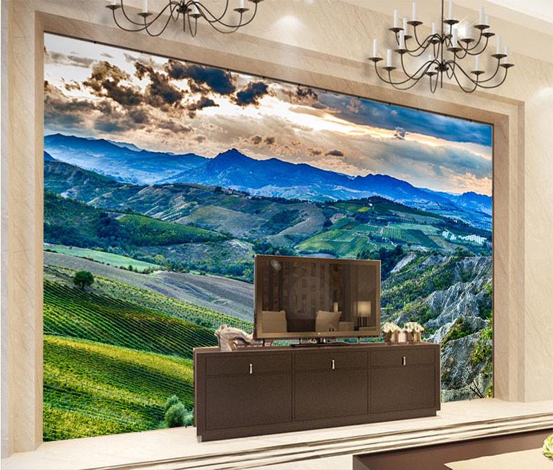 Hilly Landscape Wallpaper AJ Wallpaper