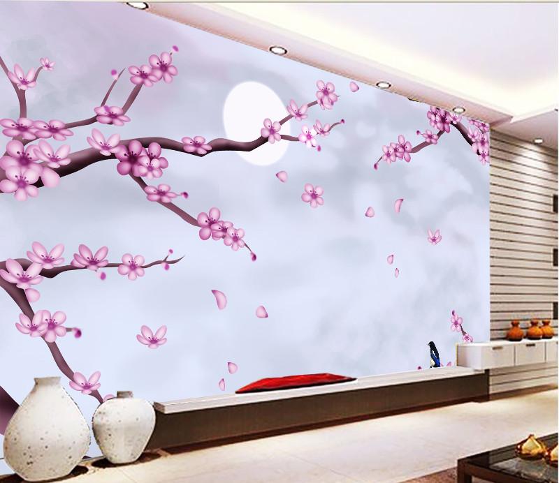 3D Cherry Flower Branch 038 Wallpaper AJ Wallpaper