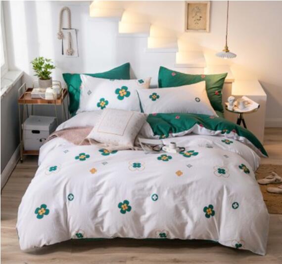 3D Green Flower 16080 Bed Pillowcases Quilt