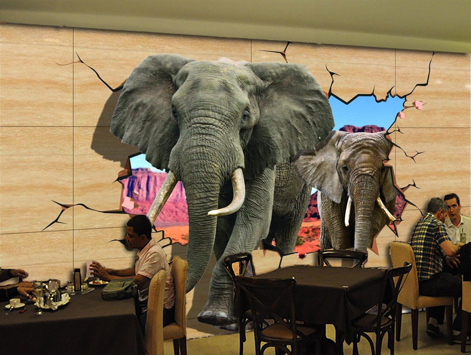 3D Africa Elephant 587 Wallpaper AJ Wallpaper