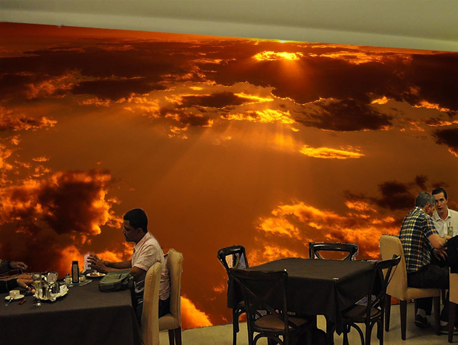 Orange Clouds Sky Wallpaper AJ Wallpaper