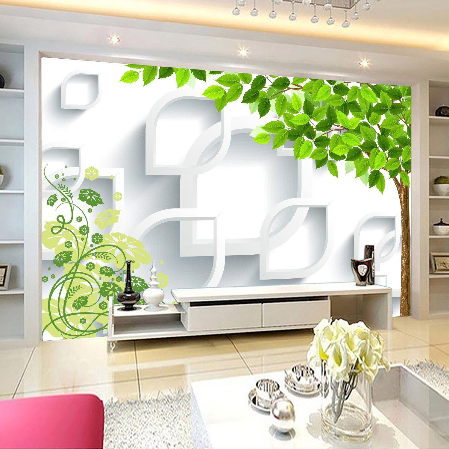 3D Green Tree Leaves 66 Wallpaper AJ Wallpaper