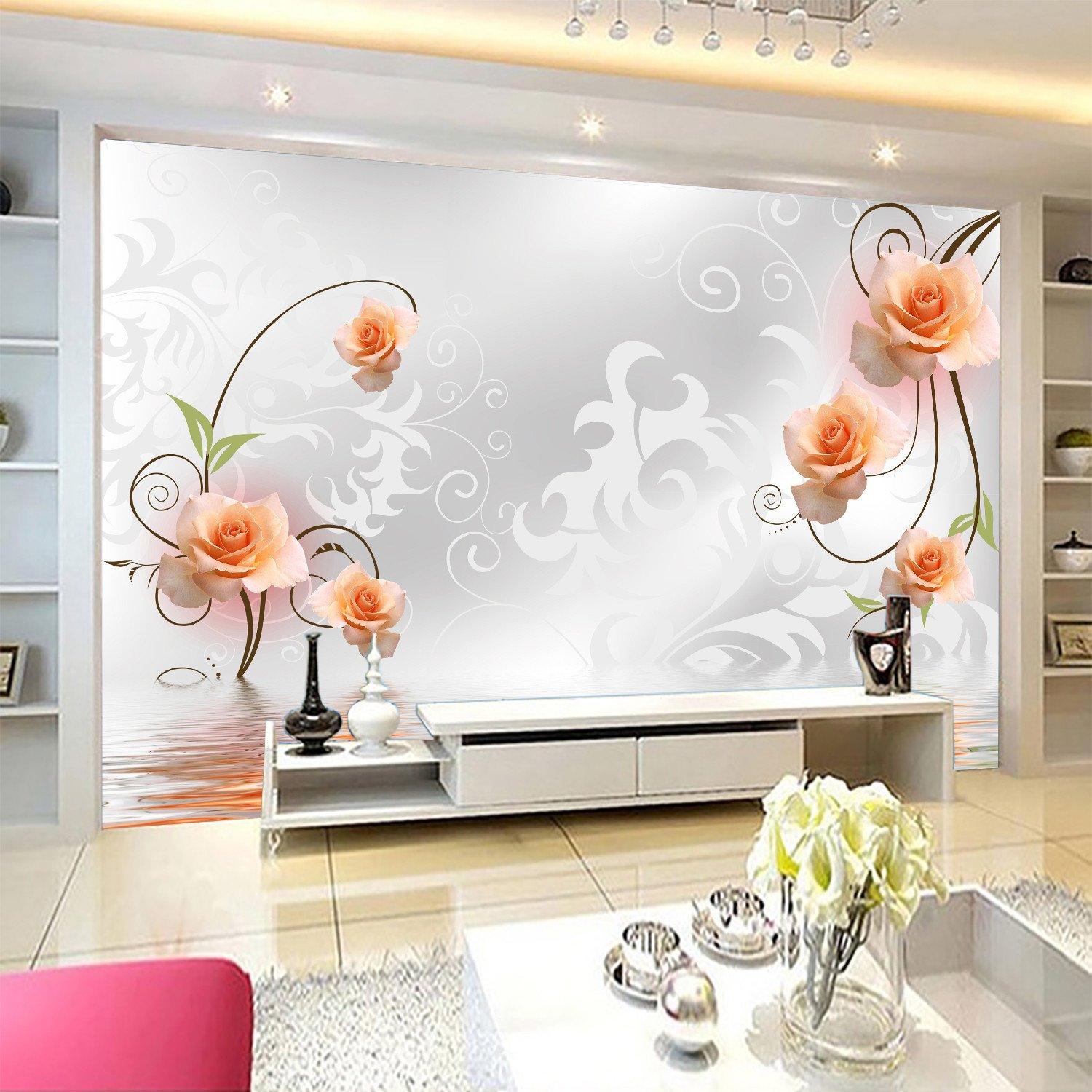 3D Orange Pure Jasmine 665 Wallpaper AJ Wallpaper 2