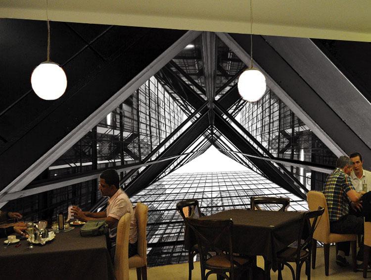 3D Triangle Roof 027 Wallpaper AJ Wallpaper