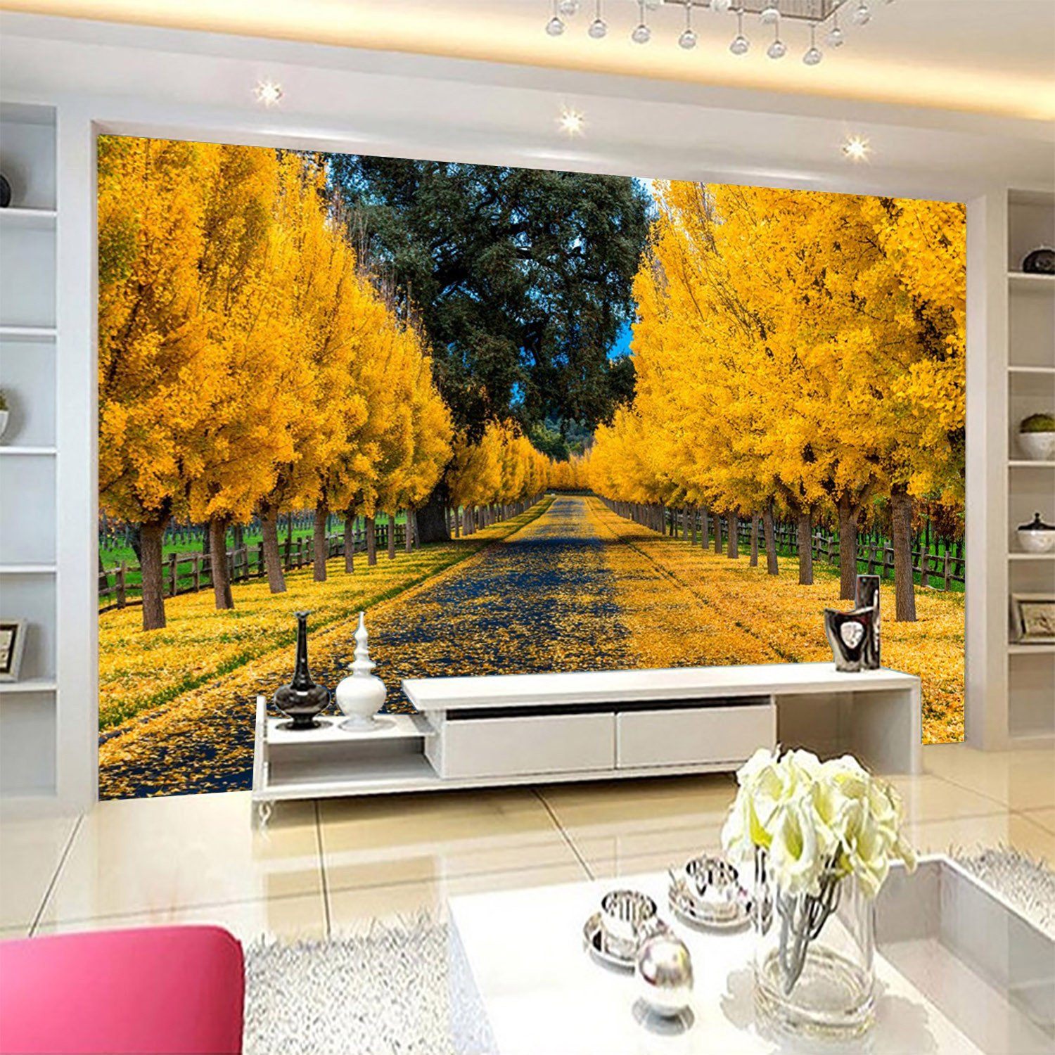 3D Yellow Poplar Trees 23 Wallpaper AJ Wallpaper