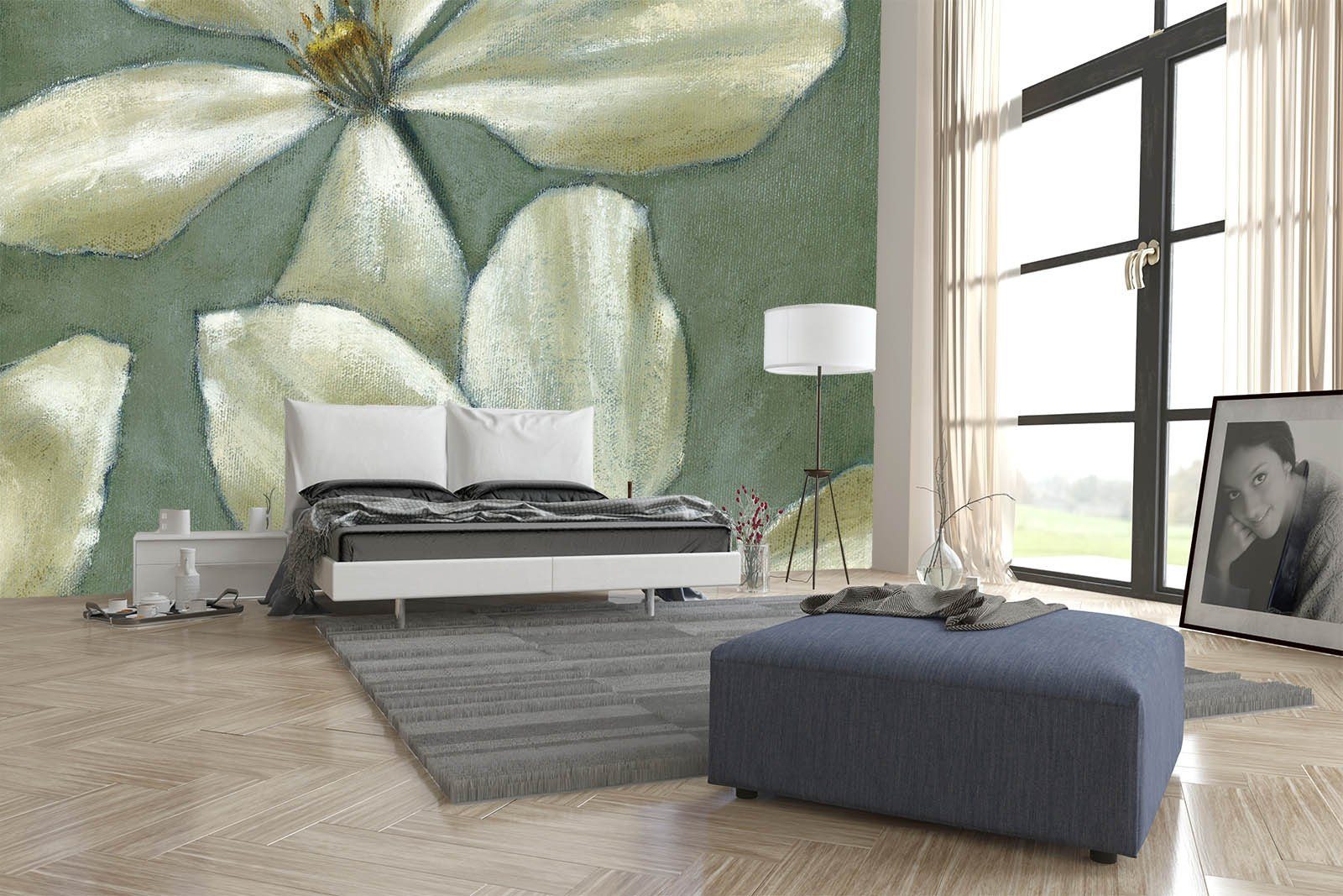 White Gardenias Wallpaper AJ Wallpaper