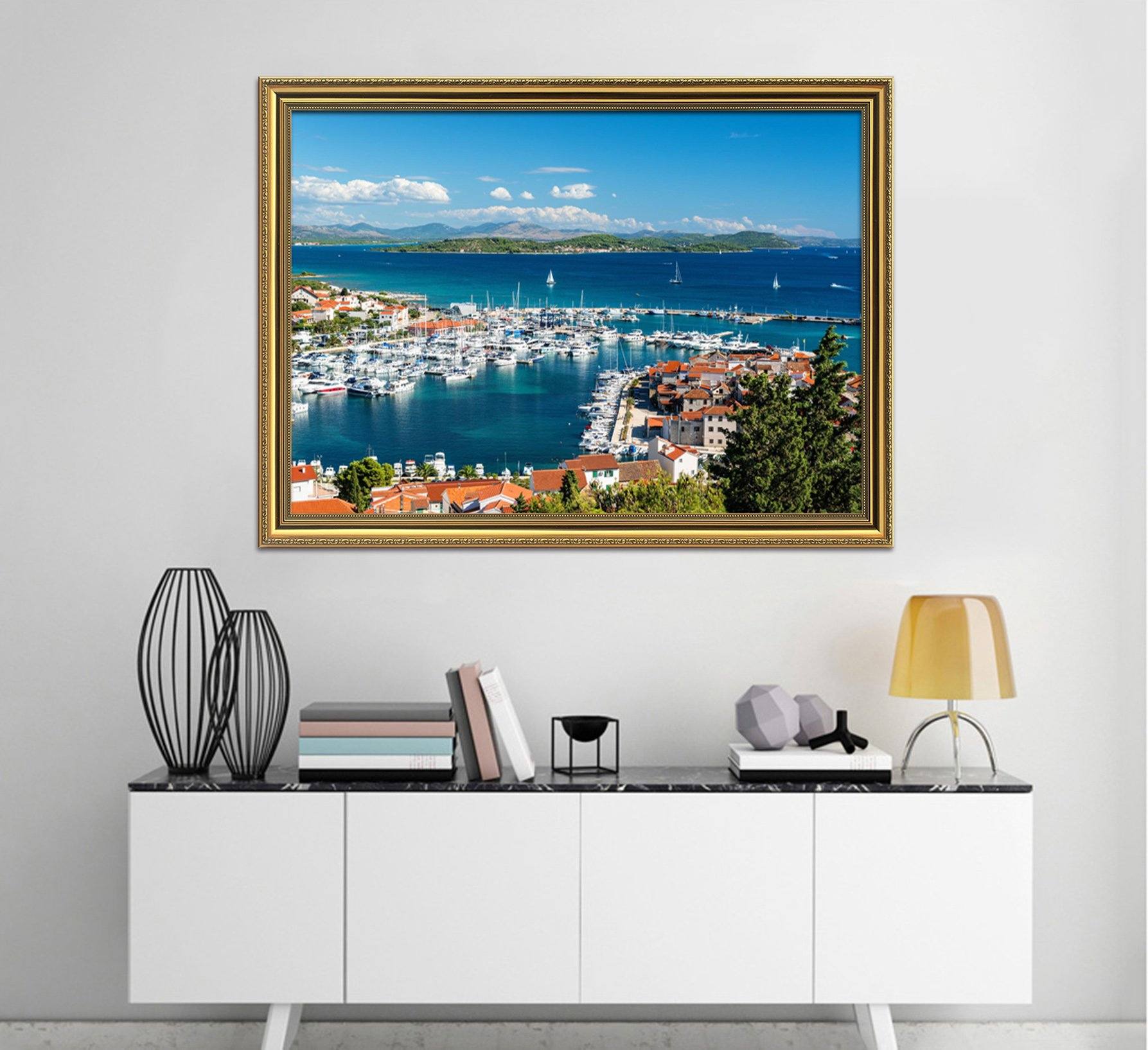 3D Sea Vessel 187 Fake Framed Print Painting Wallpaper AJ Creativity Home