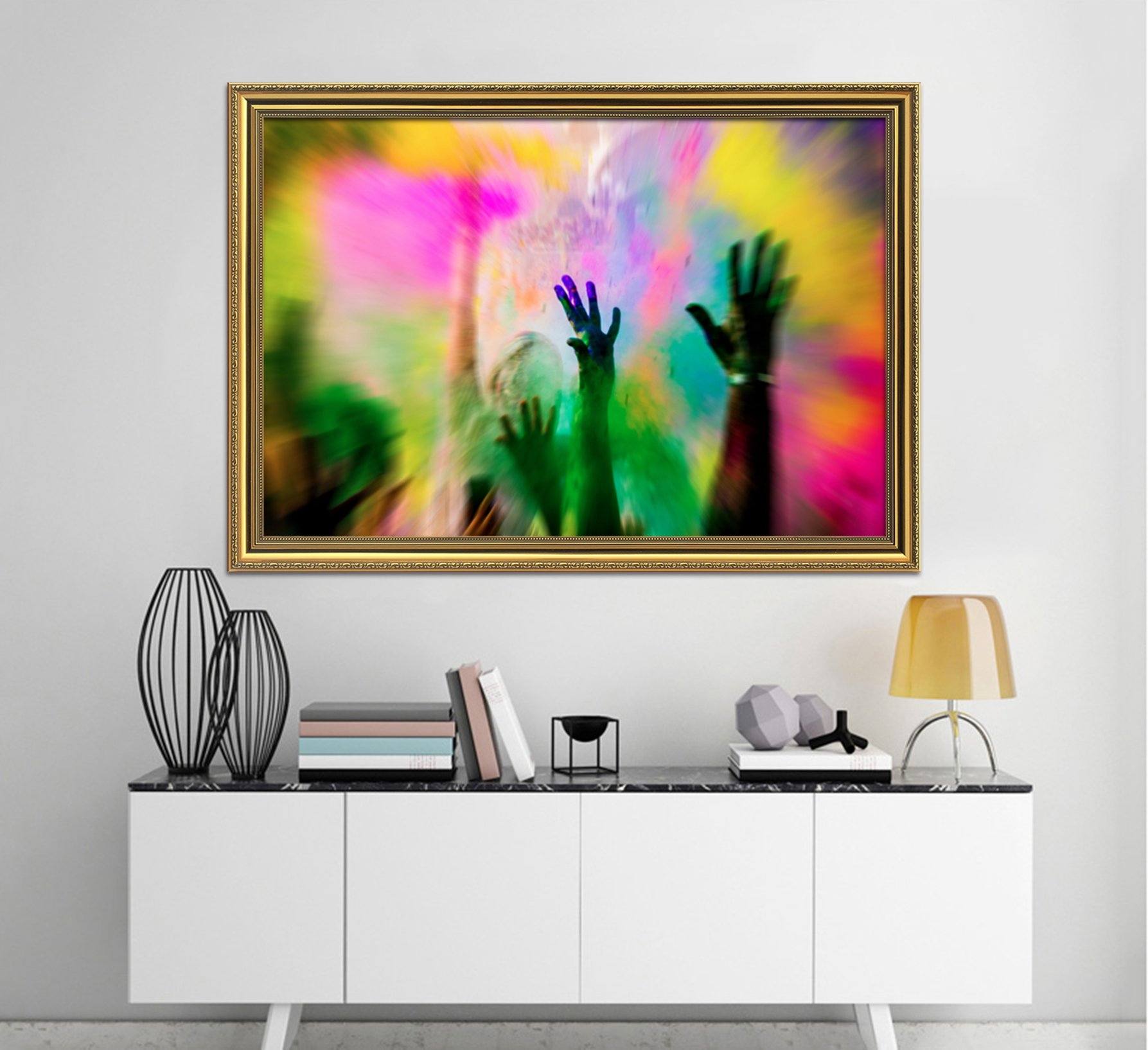 3D Color Arm 026 Fake Framed Print Painting Wallpaper AJ Creativity Home