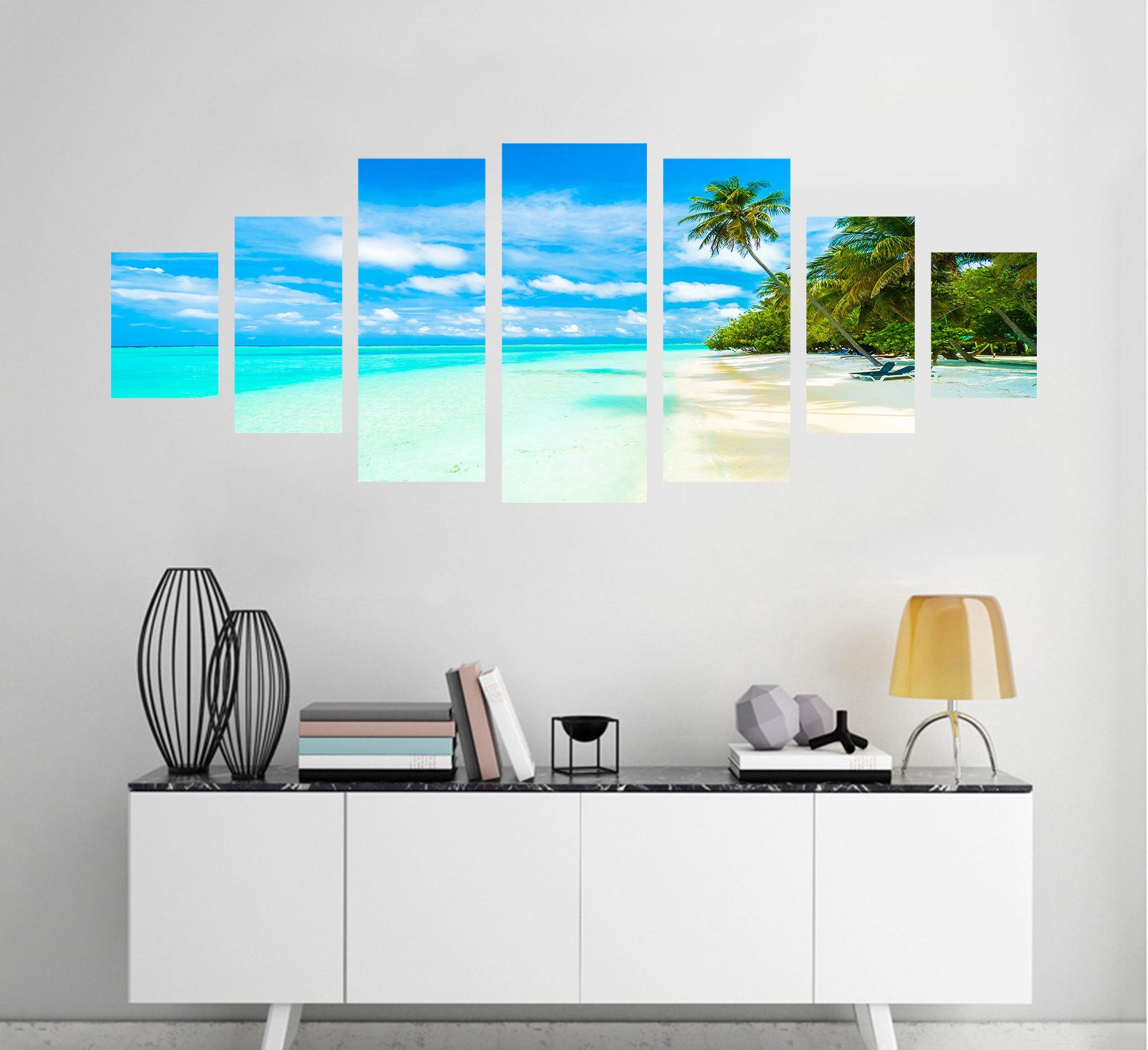 3D Seaside Beach 174 Unframed Print Wallpaper Wallpaper AJ Wallpaper