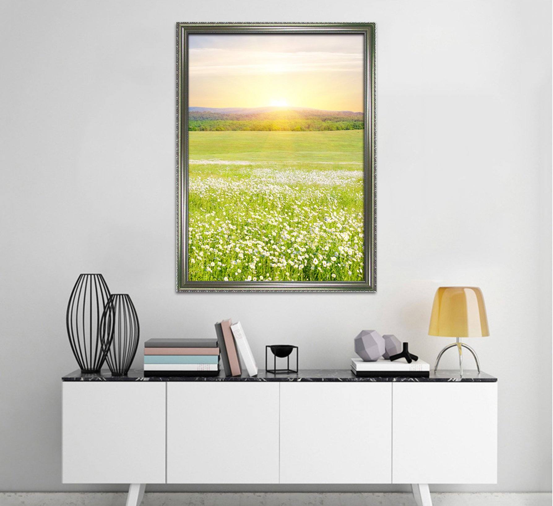 3D Beautiful Field 025 Fake Framed Print Painting Wallpaper AJ Creativity Home