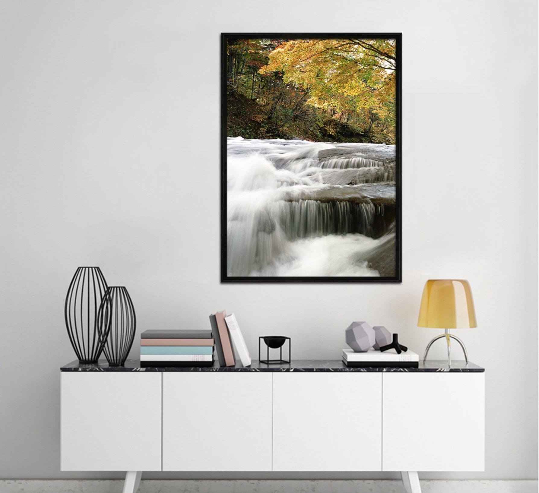 3D Forest River 006 Fake Framed Print Painting Wallpaper AJ Creativity Home